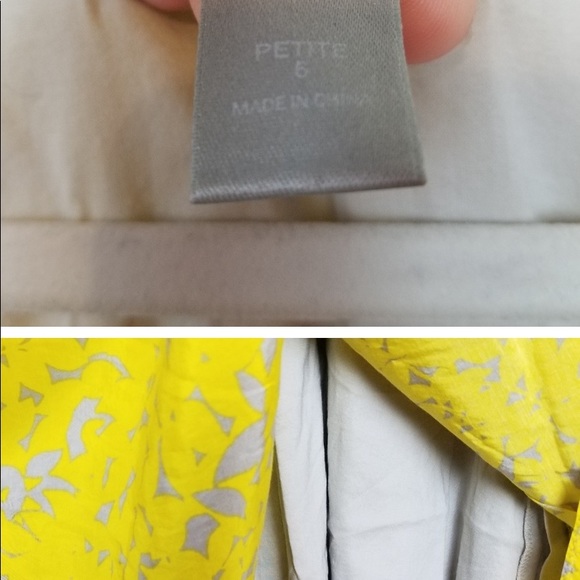 🧨 3 for $10 Liz Claiborne Yellow/Gray Dress size 6P - Picture 2 of 3